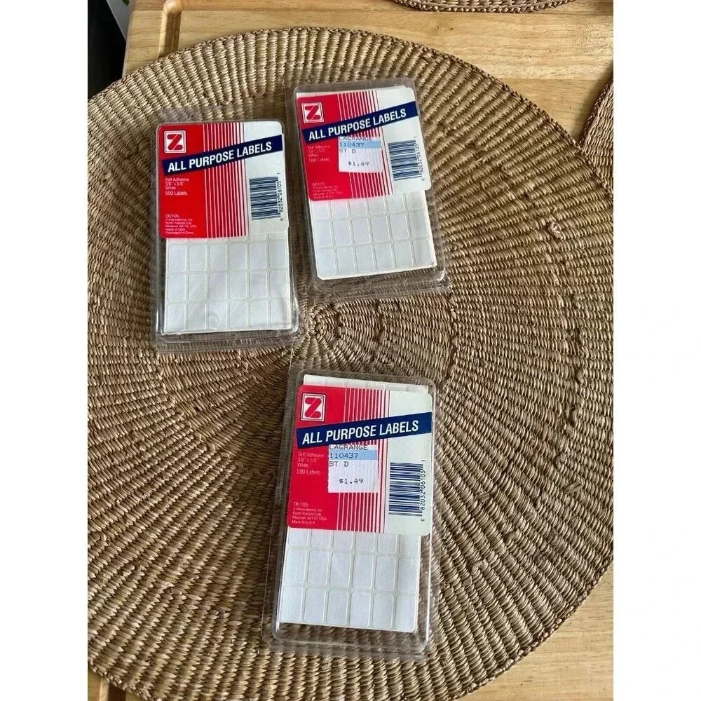 Z All Purpose Labels 3/8” x 5/8” white